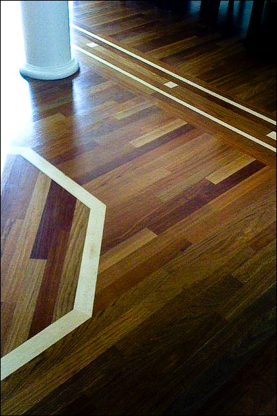 Creative Hardwood Flooring Custom Design